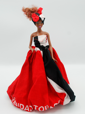 Handmade Costume Caribbean Flagwear Doll Trinidad 