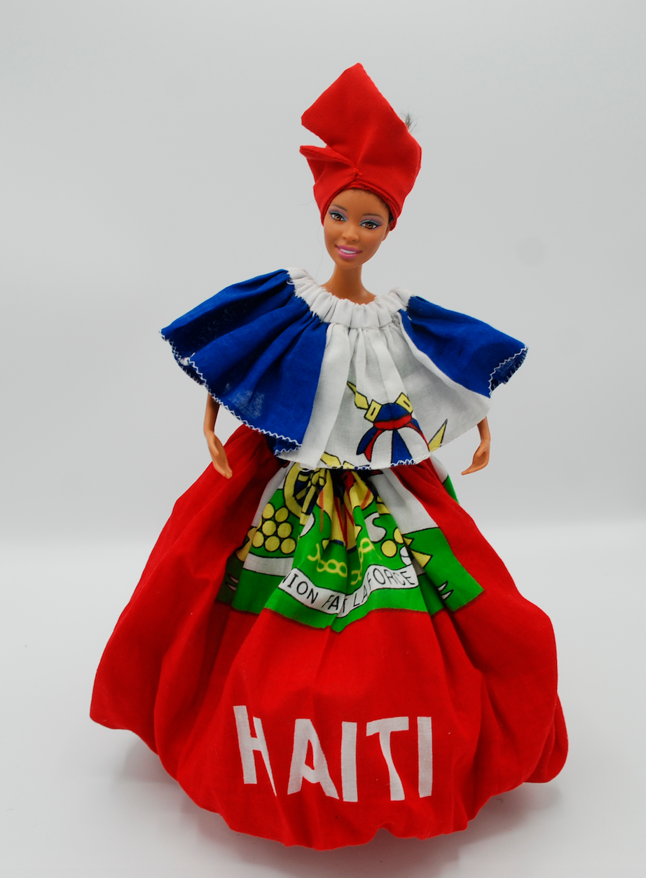 Haiti national costume artisan doll